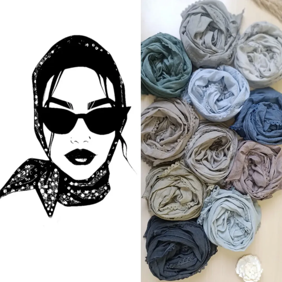 شال مدل ماهی دور نوار دوزی